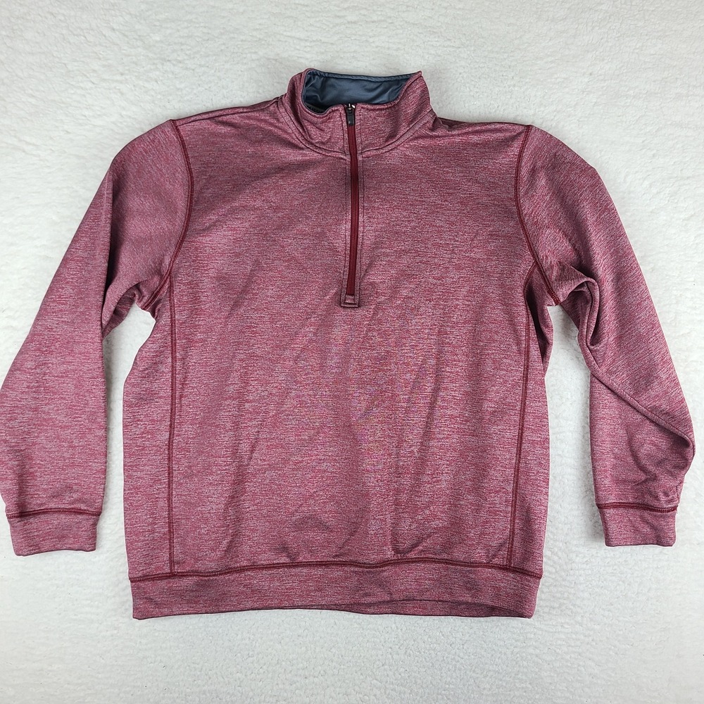 Adidas Sweater Mens XL Red Climawarm‎ Team Issue Quarter Zip Sweatshirt